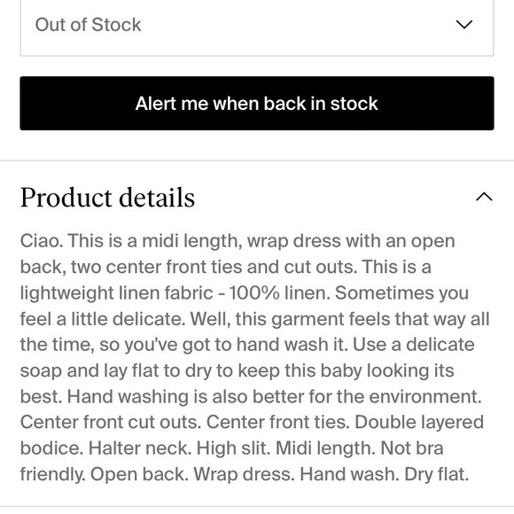 Reformation ‘Amalfi’ Linen Halter Dress, size 0, Black, EUC! 🌞 - Picture 6 of 6